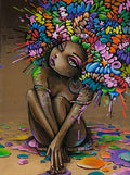 MUTU African American Graffiti Art Sexy girl Wall Canvas Painting Print And Posters Home Decor Picture For Living Room No Frame