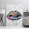 Drop Shipping Modern Picture Wall Art Graffiti Lip Canvas Paintings Posters Home Decor Print For Room Quadros Canvas Prints