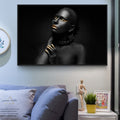 Modern Photo Pictures Sexy Girl Lips Eyes Black Model Canvas Painting Wall Art For Living Room HD Home Decor Posters And Prints