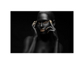 Modern Photo Pictures Sexy Girl Lips Eyes Black Model Canvas Painting Wall Art For Living Room HD Home Decor Posters And Prints
