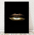 Modern Home Deco Black White Sexy Charming Woman Lip Beauty Canvas Painting Fashion Wall Art Picture Butterfly For Living Room