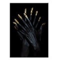 Modern Photo Pictures Black Sexy Girl Lips Gold Canvas Painting Wall Art For Living Room Home Decor Posters and Prints