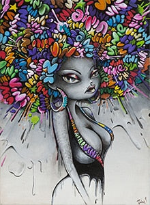 MUTU African American Graffiti Art Sexy girl Wall Canvas Painting Print And Posters Home Decor Picture For Living Room No Frame