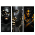 Black and Gold African Nude Woman Cuadros Canvas Painting Posters and Prints Scandinavian Wall Art Picture for Living Room Decor