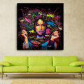 Africa American Woman Poster Wall Art Canvas Print Fabric Poster Or Canvas Painting Decor Unframed