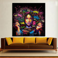 Africa American Woman Poster Wall Art Canvas Print Fabric Poster Or Canvas Painting Decor Unframed
