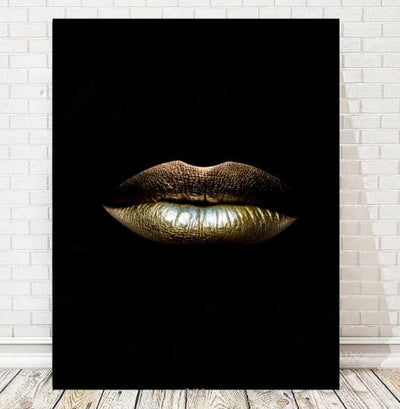 Modern Home Deco Black White Sexy Charming Woman Lip Beauty Canvas Painting Fashion Wall Art Picture Butterfly For Living Room