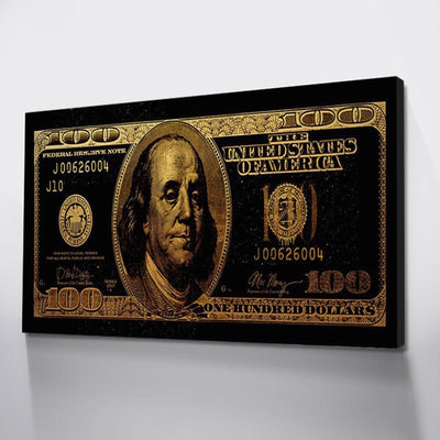 Drop Shipping Canvas Paintings Black Poster Wall Art Pictures For Room Canvas Art Dollar Gold Morden Pictures Canvas Posters