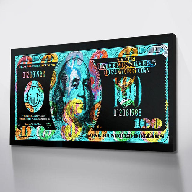 Dollars Posters Prints Colorful Canvas Posters Art Wall Pictures For Room Quadros Canvas Art Money Wall Paintings Drop Shipping