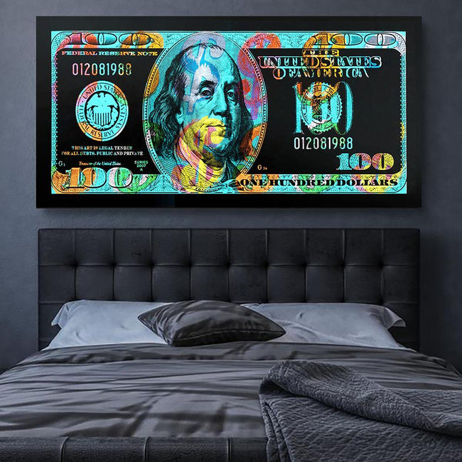 Dollars Posters Prints Colorful Canvas Posters Art Wall Pictures For Room Quadros Canvas Art Money Wall Paintings Drop Shipping